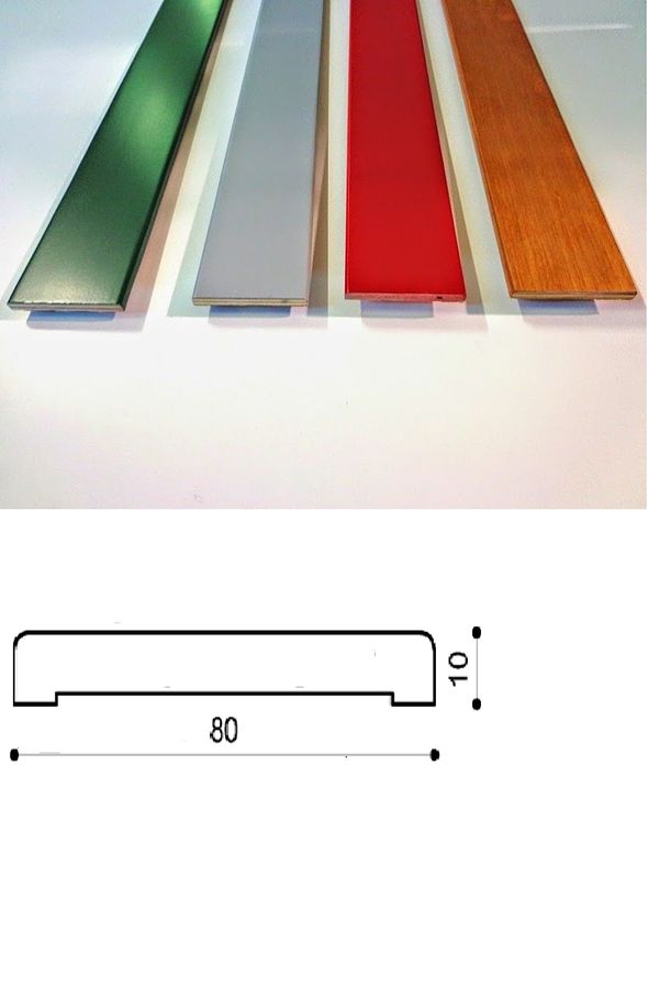 COPRIFILI IN LEGNO PIATTI PER AMBIENTI ESTERNI 10X80X2250/3000MM