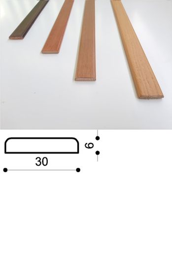 PIATTINA IN LEGNO 6X30X2250/3000MM