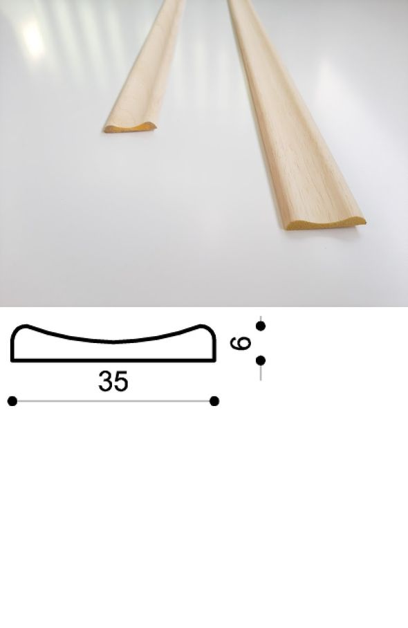 ELEMENTI DECORATIVI IN LEGNO A FARFALLA 6X35X2250/3000MM