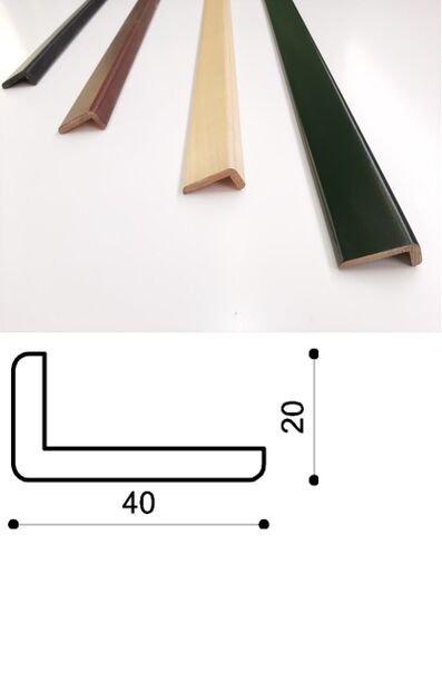 ANGOLARI IN LEGNO 20X40, Profili angolari in legno