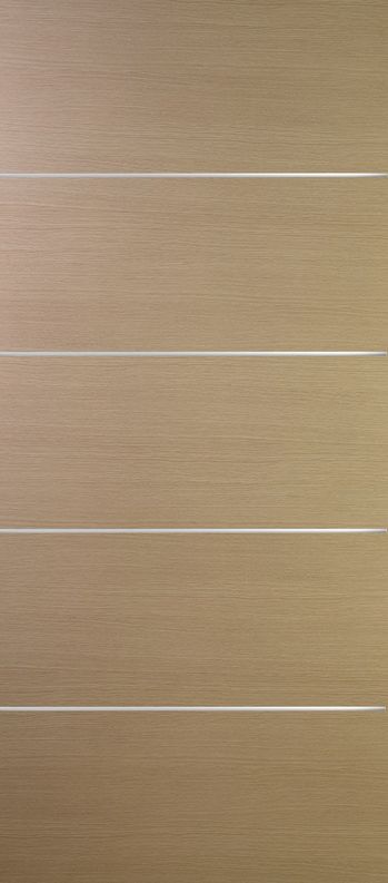 RZ04_INSERTI. PANNELLO PER PORTA BLINDATA CON 4 INSERTI IN ALLUMINIO.(VERSIONE ROVERE SBIANCATO LAMINATINO)