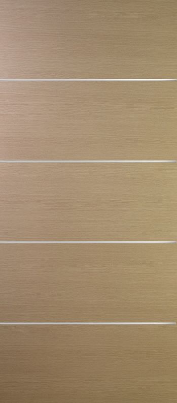 RZ04_INSERTI. PANNELLO PER PORTA BLINDATA CON 4 INSERTI IN ALLUMINIO.(VERSIONE ROVERE SBIANCATO LAMINATINO)